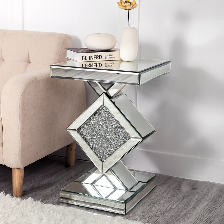 Blue Elephant Pedestal Glass End Table & Reviews Wayfair.co.uk